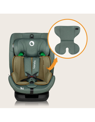 BN-LO-LAVENDER_I-SIZE_GREEN_PISTACHIO,Scaun auto, Lionelo, Lavender I-size, Isofix, Cu centura TopTether, Cu spatar inclinabil i