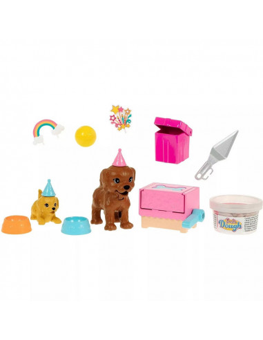 Set Barbie by Mattel Puppy Party cu papusa si accesorii,MT-GXV75