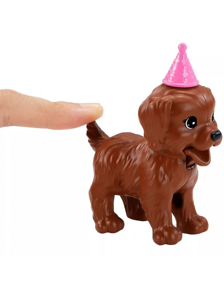 Set Barbie by Mattel Puppy Party cu papusa si accesorii,MT-GXV75