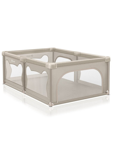 BN-LO-WILLOW_BEIGE_SAND,Tarc de joaca copii, Lionelo, Willow, 127 x 187 cm, Pliere compacta, Include geanta de transport, Din pl