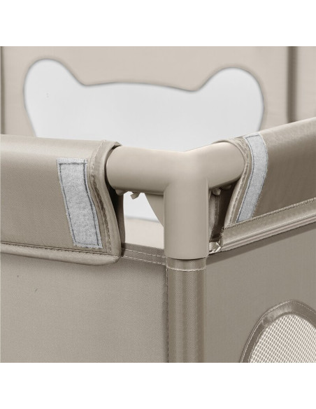 BN-LO-WILLOW_BEIGE_SAND,Tarc de joaca copii, Lionelo, Willow, 127 x 187 cm, Pliere compacta, Include geanta de transport, Din pl