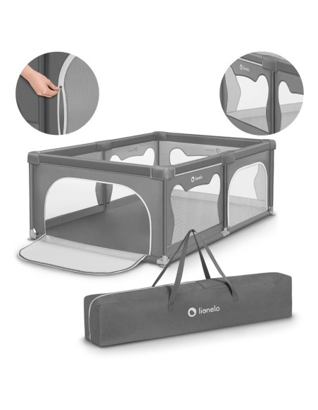 BN-LO-WILLOW_BEIGE_SAND,Tarc de joaca copii, Lionelo, Willow, 127 x 187 cm, Pliere compacta, Include geanta de transport, Din pl