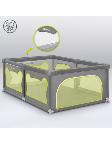 BN-LO-WILLOW_BEIGE_SAND,Tarc de joaca copii, Lionelo, Willow, 127 x 187 cm, Pliere compacta, Include geanta de transport, Din pl