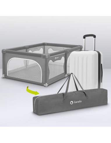 BN-LO-WILLOW_BEIGE_SAND,Tarc de joaca copii, Lionelo, Willow, 127 x 187 cm, Pliere compacta, Include geanta de transport, Din pl