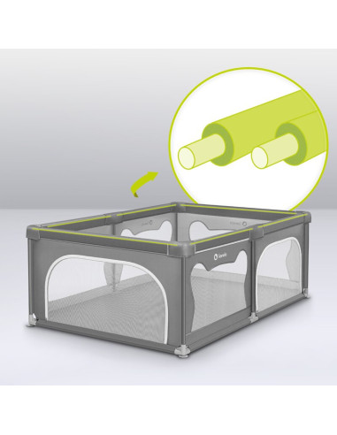 BN-LO-WILLOW_BEIGE_SAND,Tarc de joaca copii, Lionelo, Willow, 127 x 187 cm, Pliere compacta, Include geanta de transport, Din pl