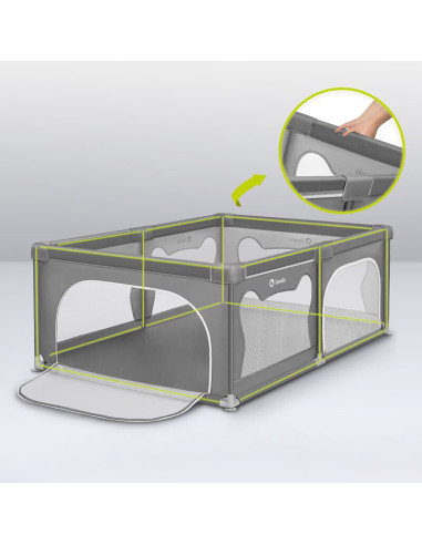 BN-LO-WILLOW_BEIGE_SAND,Tarc de joaca copii, Lionelo, Willow, 127 x 187 cm, Pliere compacta, Include geanta de transport, Din pl