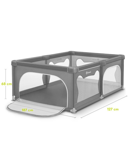 BN-LO-WILLOW_BEIGE_SAND,Tarc de joaca copii, Lionelo, Willow, 127 x 187 cm, Pliere compacta, Include geanta de transport, Din pl