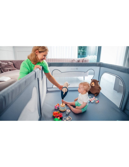 BN-LO-WILLOW_BEIGE_SAND,Tarc de joaca copii, Lionelo, Willow, 127 x 187 cm, Pliere compacta, Include geanta de transport, Din pl