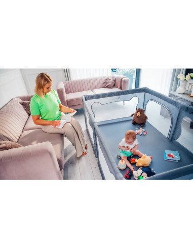 BN-LO-WILLOW_BEIGE_SAND,Tarc de joaca copii, Lionelo, Willow, 127 x 187 cm, Pliere compacta, Include geanta de transport, Din pl