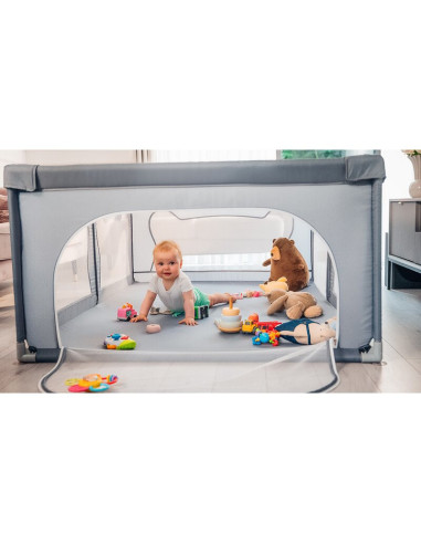 BN-LO-WILLOW_BEIGE_SAND,Tarc de joaca copii, Lionelo, Willow, 127 x 187 cm, Pliere compacta, Include geanta de transport, Din pl