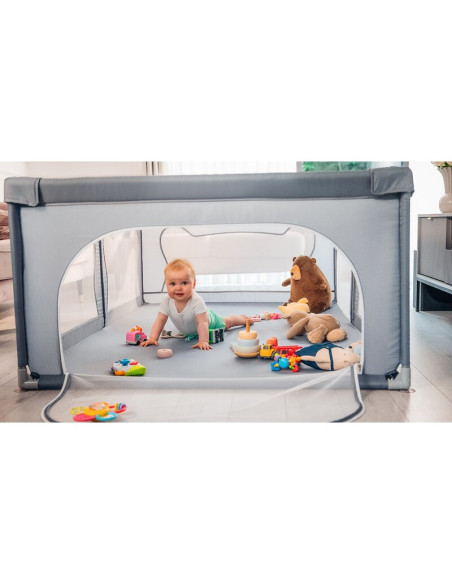 BN-LO-WILLOW_BEIGE_SAND,Tarc de joaca copii, Lionelo, Willow, 127 x 187 cm, Pliere compacta, Include geanta de transport, Din pl