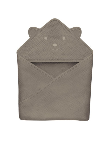 BN-LO-MUSLIN_HOODED_TOWEL_BEIGE_CAPPUCCINO,Prosop de baie, Lionelo, Cu gluga, Din muselina, 100% bumbac, 80x80 cm, Absorbtie efi BN-LO-MUSLIN_HOODED_TOWEL_BEIGE_CAPPUCCINO,Prosop de baie, Lionelo, Cu gluga, Din muselina, 100% bumbac, 80x80 cm, Absorbtie efi