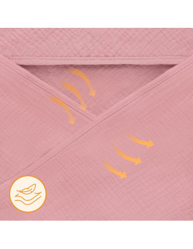 BN-LO-MUSLIN_HOODED_TOWEL_PINK_BABY,Prosop de baie, Lionelo, Cu gluga, Din muselina, 100% bumbac, 80x80 cm, Absorbtie eficienta, BN-LO-MUSLIN_HOODED_TOWEL_PINK_BABY,Prosop de baie, Lionelo, Cu gluga, Din muselina, 100% bumbac, 80x80 cm, Absorbtie eficienta,