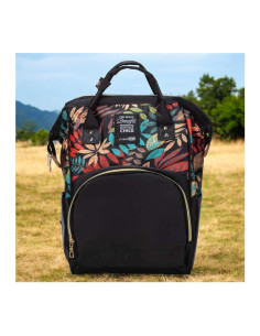BN-49089,Rucsac pentru mamici, Simply, Cu multiple compartimente, FreeON, 25 x 16 x 40cm, Black 2
