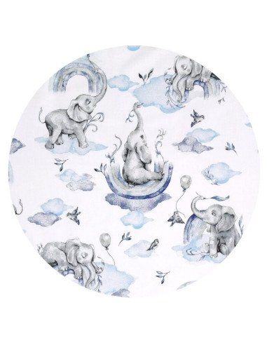 BN-6426972026352,Lenjerie patut 3 piese, Qmini, Pentru patut 120x60 cm, Cu protectie laterala, Din bumbac certificat Oeko Tex St