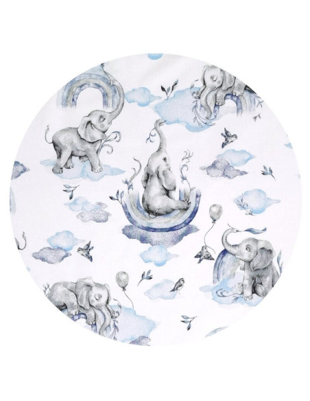 BN-6426972026352,Lenjerie patut 3 piese, Qmini, Pentru patut 120x60 cm, Cu protectie laterala, Din bumbac certificat Oeko Tex St