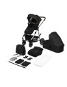 BN-LO-AMBER_2IN1_BLACK_SILVER,Carucior 2 in 1, Lionelo, Amber, Cadru aluminiu, Cu landou intarit si salteluta moale, Reversibil,