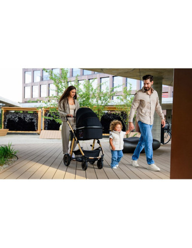 BN-LO-AMBER_2IN1_BLACK_SILVER,Carucior 2 in 1, Lionelo, Amber, Cadru aluminiu, Cu landou intarit si salteluta moale, Reversibil,