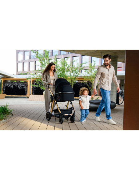 BN-LO-AMBER_2IN1_BLACK_SILVER,Carucior 2 in 1, Lionelo, Amber, Cadru aluminiu, Cu landou intarit si salteluta moale, Reversibil,