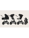 BN-LO-AMBER_2IN1_BLACK_SILVER,Carucior 2 in 1, Lionelo, Amber, Cadru aluminiu, Cu landou intarit si salteluta moale, Reversibil,