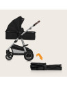 BN-LO-AMBER_2IN1_BLACK_SILVER,Carucior 2 in 1, Lionelo, Amber, Cadru aluminiu, Cu landou intarit si salteluta moale, Reversibil,