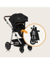 BN-LO-AMBER_2IN1_BLACK_SILVER,Carucior 2 in 1, Lionelo, Amber, Cadru aluminiu, Cu landou intarit si salteluta moale, Reversibil,