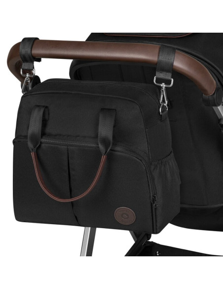 BN-LO-AMBER_3IN1_BLACK_SILVER,Carucior 3 in 1, Lionelo, Amber, Cadru aluminiu, Cu landou intarit si salteluta moale, Scoica auto