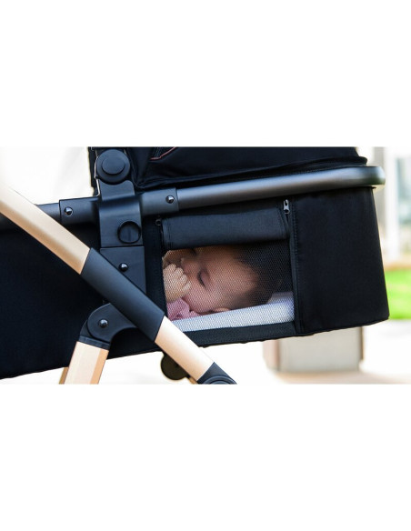 BN-LO-AMBER_3IN1_BLACK_SILVER,Carucior 3 in 1, Lionelo, Amber, Cadru aluminiu, Cu landou intarit si salteluta moale, Scoica auto