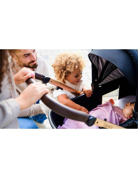 BN-LO-AMBER_3IN1_BLACK_SILVER,Carucior 3 in 1, Lionelo, Amber, Cadru aluminiu, Cu landou intarit si salteluta moale, Scoica auto