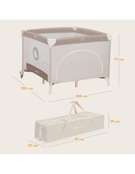 BN-LO-BONNIE_BEIGE_SAND,Tarc de joaca copii, Lionelo, Bonnie, Pana la 15 kg, 100 x 100 cm, Pliere compacta, Include geanta de tr BN-LO-BONNIE_BEIGE_SAND,Tarc de joaca copii, Lionelo, Bonnie, Pana la 15 kg, 100 x 100 cm, Pliere compacta, Include geanta de tr