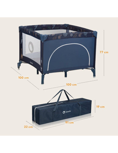 BN-LO-BONNIE_BLUE_NAVY,Tarc de joaca copii, Lionelo, Bonnie, Pana la 15 kg, 100 x 100 cm, Pliere compacta, Include geanta de tra BN-LO-BONNIE_BLUE_NAVY,Tarc de joaca copii, Lionelo, Bonnie, Pana la 15 kg, 100 x 100 cm, Pliere compacta, Include geanta de tra