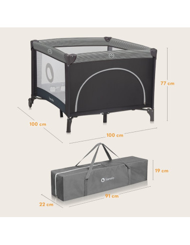 BN-LO-BONNIE_GREY_SCANDI,Tarc de joaca copii, Lionelo, Bonnie, Pana la 15 kg, 100 x 100 cm, Pliere compacta, Include geanta de t BN-LO-BONNIE_GREY_SCANDI,Tarc de joaca copii, Lionelo, Bonnie, Pana la 15 kg, 100 x 100 cm, Pliere compacta, Include geanta de t