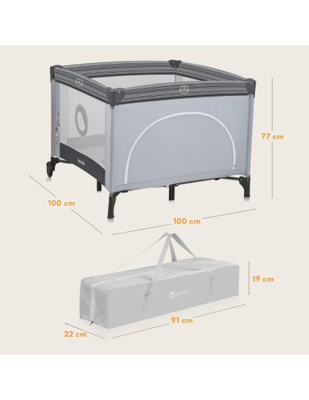 BN-LO-BONNIE_GREY_STONE,Tarc de joaca copii, Lionelo, Bonnie, Pana la 15 kg, 100 x 100 cm, Pliere compacta, Include geanta de tr BN-LO-BONNIE_GREY_STONE,Tarc de joaca copii, Lionelo, Bonnie, Pana la 15 kg, 100 x 100 cm, Pliere compacta, Include geanta de tr
