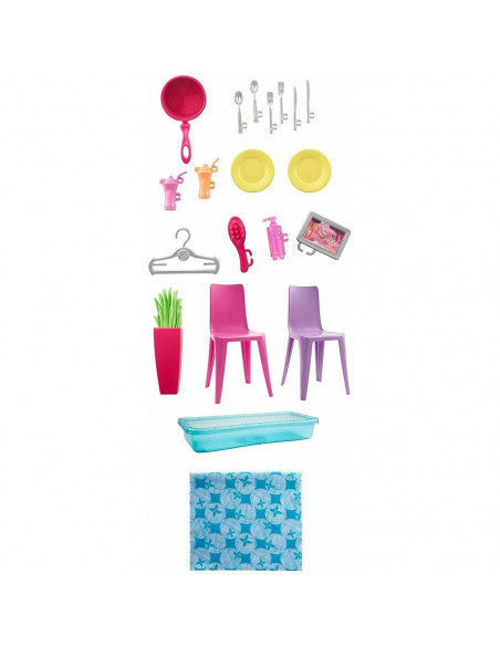 Casuta pentru papusi Barbie by Mattel cu accesorii,MT-FXG54