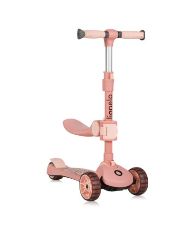 BN-LO-FRANKY_PINK_ROSE,Trotineta, Lionelo, Franky, Multifunctionala, Pliabila, Pana la 50 kg, Bicicleta cu 3 roti si trotineta d