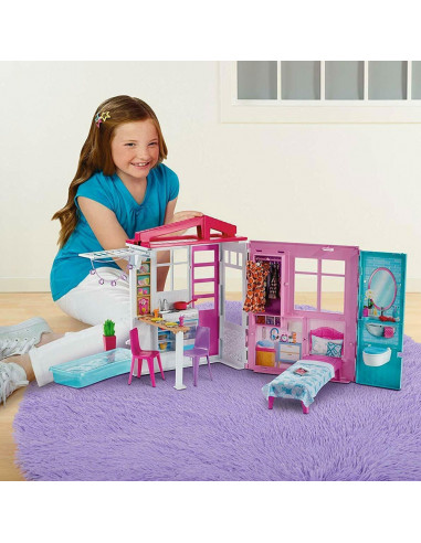Casuta pentru papusi Barbie by Mattel cu accesorii,MT-FXG54