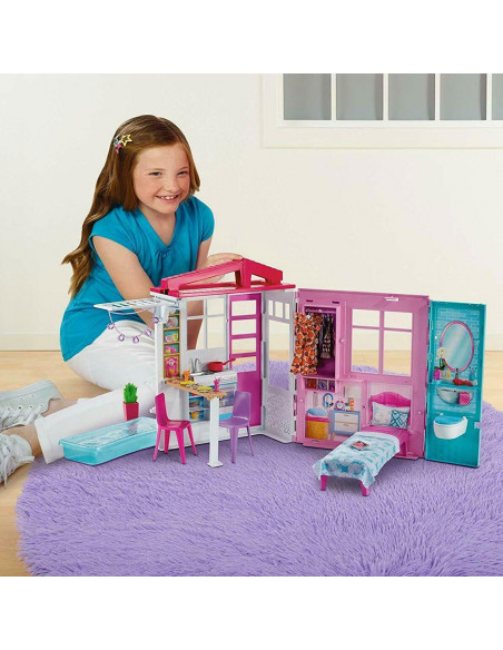 Casuta pentru papusi Barbie by Mattel cu accesorii,MT-FXG54