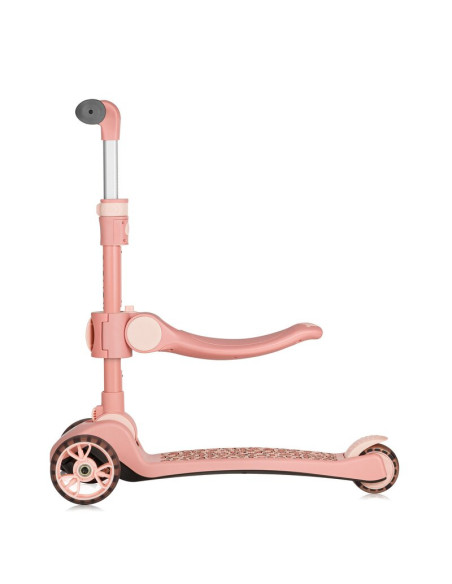 BN-LO-FRANKY_PINK_ROSE,Trotineta, Lionelo, Franky, Multifunctionala, Pliabila, Pana la 50 kg, Bicicleta cu 3 roti si trotineta d