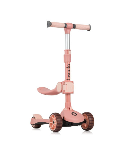 BN-LO-FRANKY_PINK_ROSE,Trotineta, Lionelo, Franky, Multifunctionala, Pliabila, Pana la 50 kg, Bicicleta cu 3 roti si trotineta d