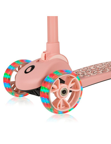BN-LO-FRANKY_PINK_ROSE,Trotineta, Lionelo, Franky, Multifunctionala, Pliabila, Pana la 50 kg, Bicicleta cu 3 roti si trotineta d