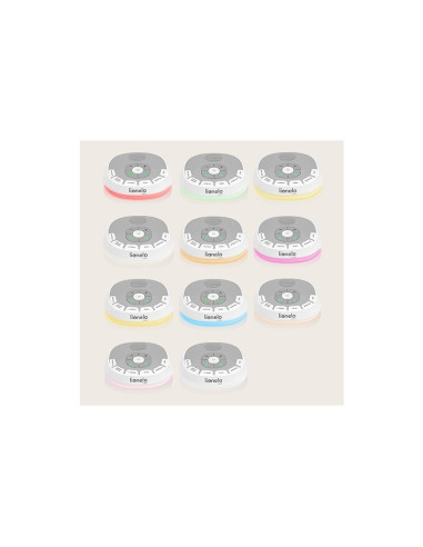 BN-LOC-BABYNAP,Lampa de veghe, Lionelo, BabyNap, 2 in 1, Wireless, Cu sunete si melodii de leagan, Cu 11 culori si 3 niveluri de