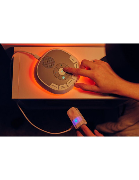 BN-LOC-BABYNAP,Lampa de veghe, Lionelo, BabyNap, 2 in 1, Wireless, Cu sunete si melodii de leagan, Cu 11 culori si 3 niveluri de