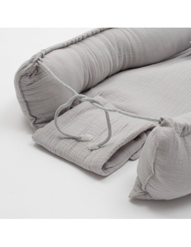 BN-56726,Cosulet bebelus, New Baby, Pentru dormit, Baby Nest 80 x 50 cm, Din muselina, Din materiale certificate Oeko Tex Standa