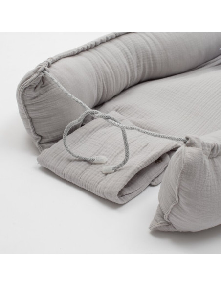 BN-56726,Cosulet bebelus, New Baby, Pentru dormit, Baby Nest 80 x 50 cm, Din muselina, Din materiale certificate Oeko Tex Standa