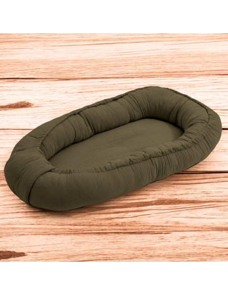 BN-56728,Cosulet bebelus, New Baby, Pentru dormit, Baby Nest 80 x 50 cm, Din muselina, Din materiale certificate Oeko Tex Standa