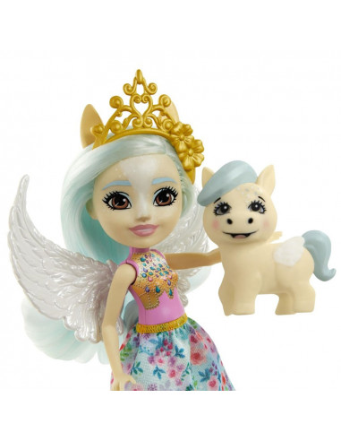 Papusa Enchantimals by Mattel Paolina Pegasus cu figurina
