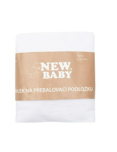 BN-43927,Husa, New Baby, Pentru saltea de infasat, 50x70 cm, Cu banda elastica, Bumbac terry, White 2