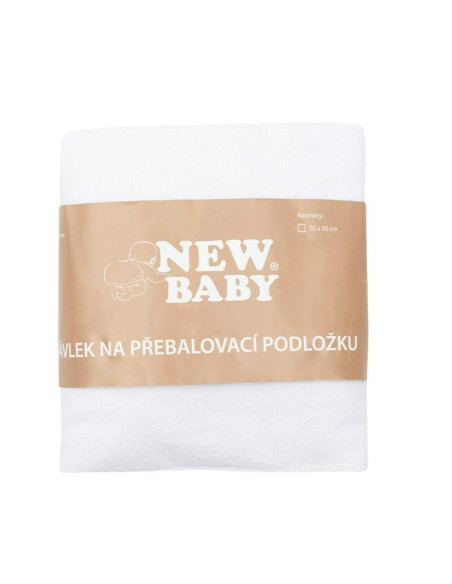 BN-43927,Husa, New Baby, Pentru saltea de infasat, 50x70 cm, Cu banda elastica, Bumbac terry, White BN-43927,Husa, New Baby, Pentru saltea de infasat, 50x70 cm, Cu banda elastica, Bumbac terry, White