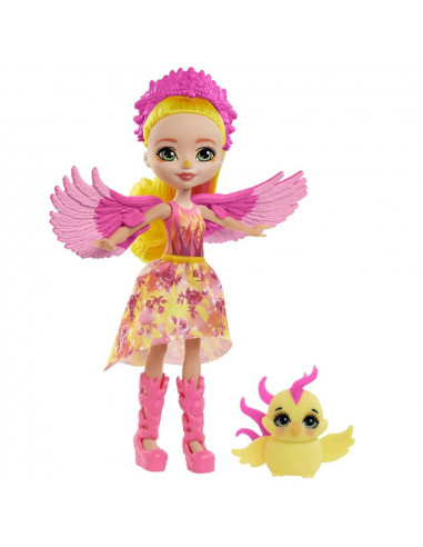 Papusa Enchantimals by Mattel Falon Phoenix cu figurina