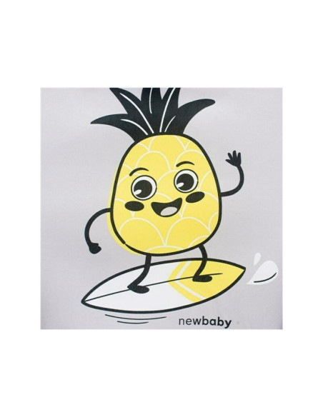 BN-52574,Fotoliu din burete, New Baby, Pentru copii, 42x53, Din spuma, Cu husa din bumbac, 9 luni - 5 ani, Pineapple